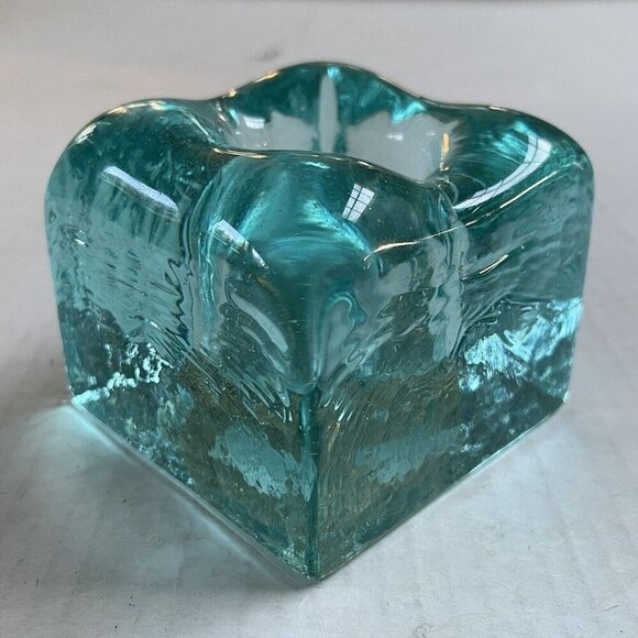 Tea Light Clear Blue Recycled Glass Votive Decor Home Heavyweight Paper - Picture 4 of 10